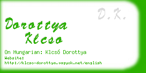dorottya klcso business card